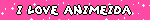 A pink gif that says 'I love Animeida'